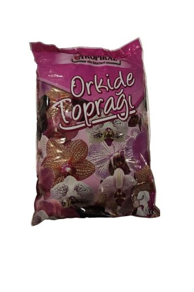 2 Adet 1,5 Litre Şeffaf Orkide Saksı Ve 3 Lt Orkide Toprağı