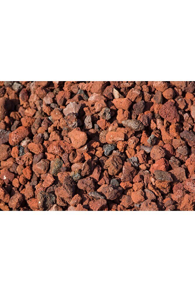 Kırmızı Pomza Taşı Lav Taşı 5 Litre 10-15 Mm