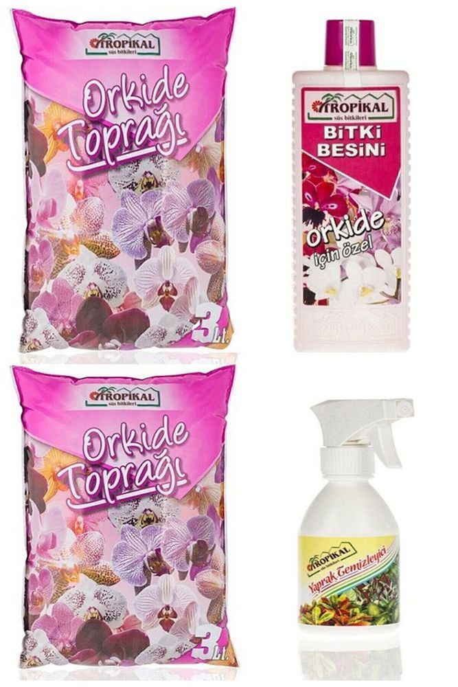 Thebestonline  Orkide Toprağı (6lt) Orkide Vitamini (225ml) Çiçek Böcek Ilacı (250ml)
