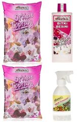 Thebestonline  Orkide Toprağı (6lt) Orkide Vitamini (225ml) Çiçek Böcek Ilacı (250ml)