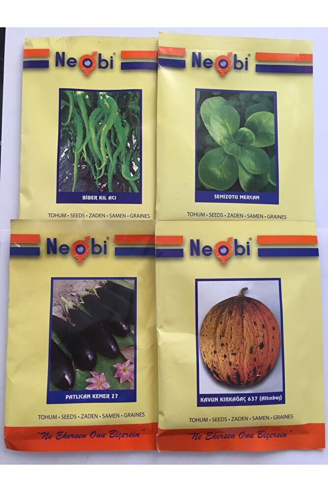 Acı Biber-semizotu-kavun-patlıcan Tohum Seti