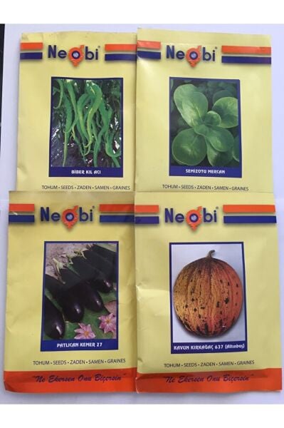 Acı Biber-semizotu-kavun-patlıcan Tohum Seti