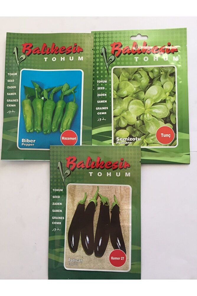 Patlıcan-semizotu-biber Tohum Seti