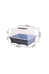 Thebestonline  Fide Yetiştirme Fanusu 1,4 Litre Mini Hobi Sera Tohum Fide Yetiştirme Seti Fyt1