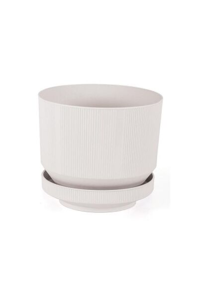 Serinova Lüks Çizgili Desenli Saksı 1,7 Lt