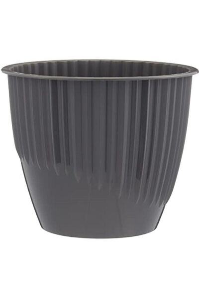 Pyn4 Piyano Saksı Geçme Tabaklı Içlikli Dekoratif Saksı, Mocha, 16.8cm, 1.9 Litre