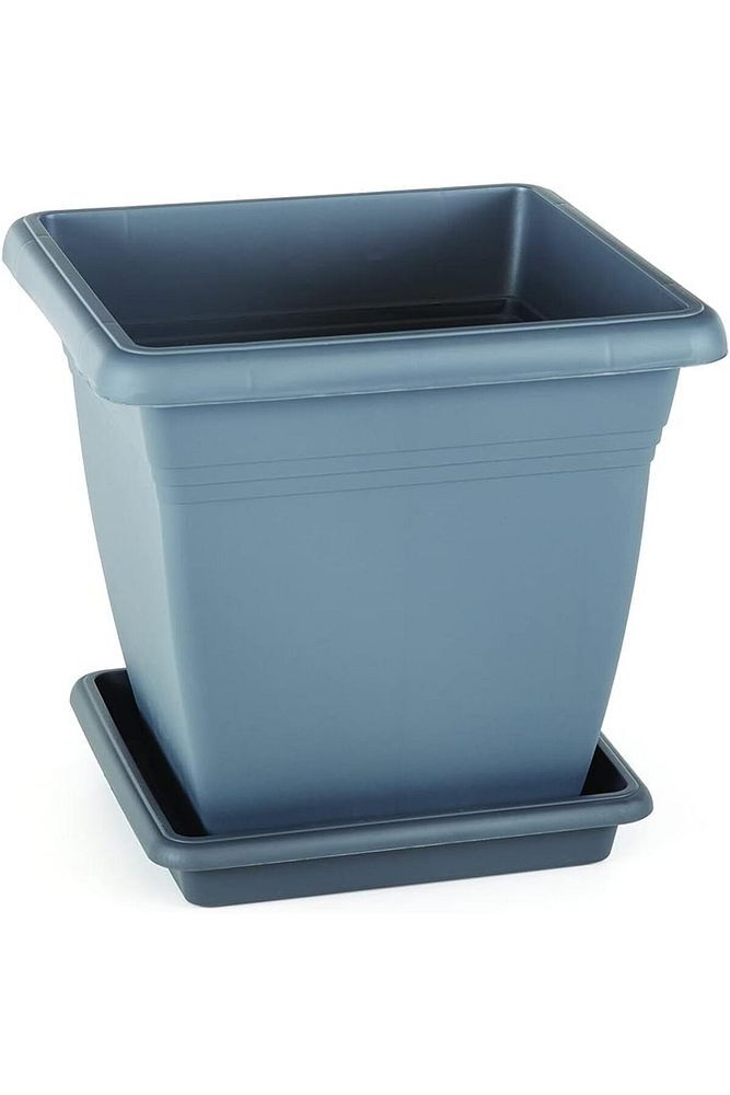 Vk06 Villa Kare Saksı No:6 Tabaklı 60 Cm, 110 Litre Antrasit