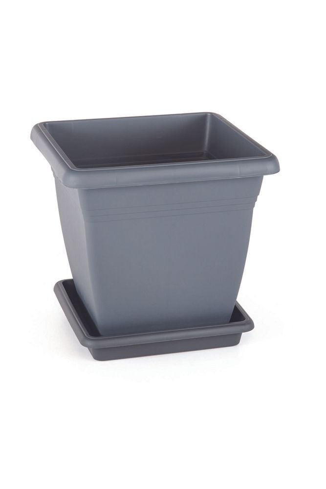 Villa Kare Saksı No.2 9 Litre Antrasit Renk