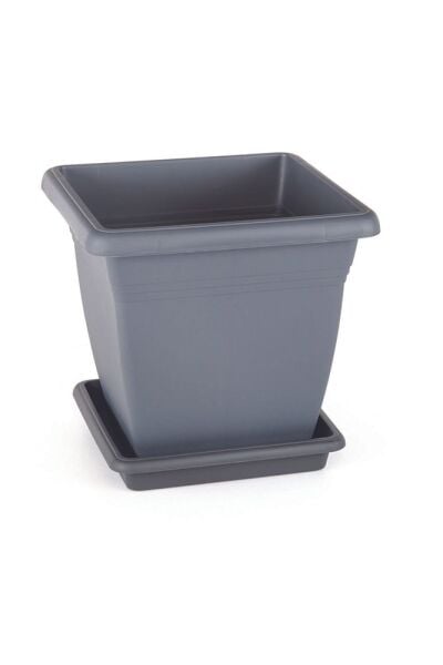 Villa Kare Saksı No.2 9 Litre Antrasit Renk
