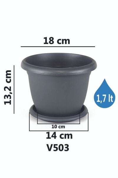 Villa Saksı 1,7 Lt Antrasit