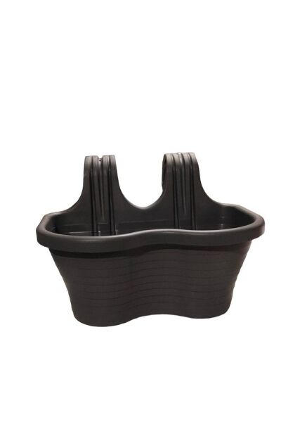 Tombik Saksı Askılı Balkon Küpeşte Saksı 6,5 Lt 3 Adet