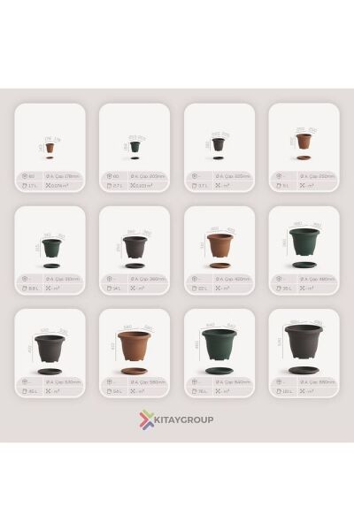 Damla Saksı 5 Litre Yeşil