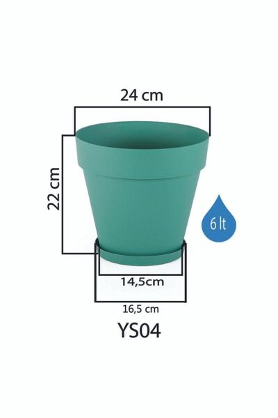 Yalı Saksı 6lt Kırık Beyaz