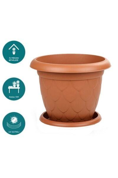 Serinova Damla Saksı 2.2 Litre Kiremit