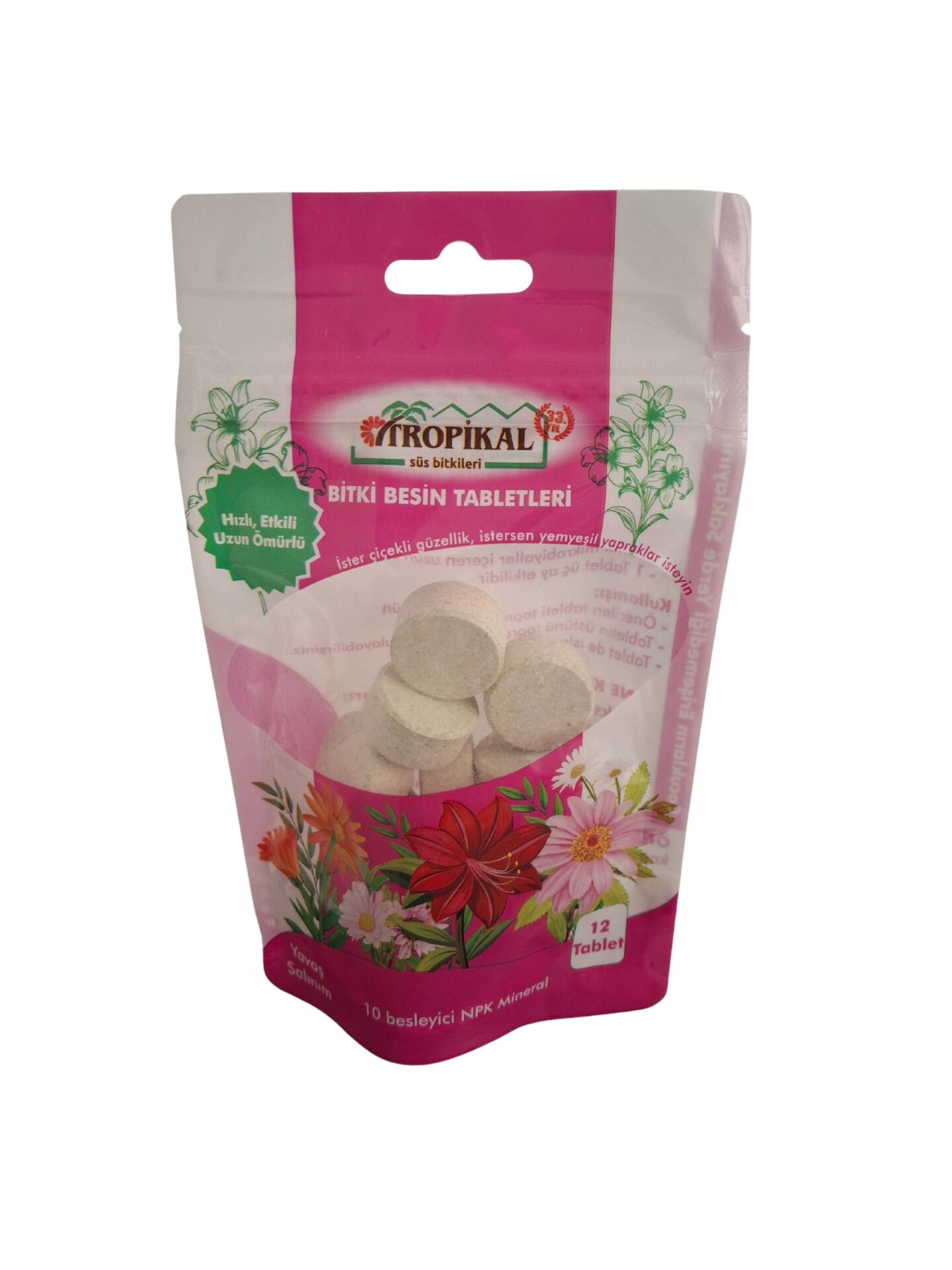 Tropikal Bitki Besin Tableti Paket (12 Tablet)