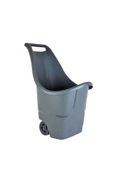 Tekerlekli Bahçe Arabası Antrasit 2 Tekerli Plastik Portatif Düzenleme Yük Taşıma El Aracı Bda1