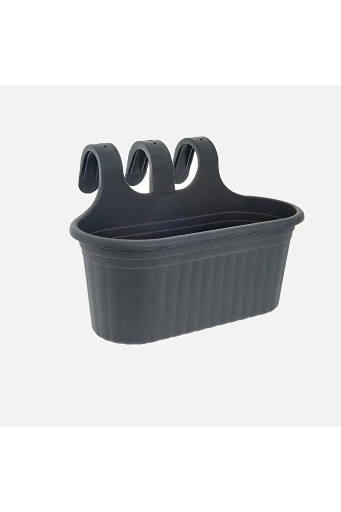 Serinova Tombik Balkon Saksısı 6,5 lt Antrasit