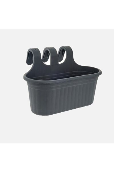 Serinova Tombik Balkon Saksısı 6,5 lt Antrasit