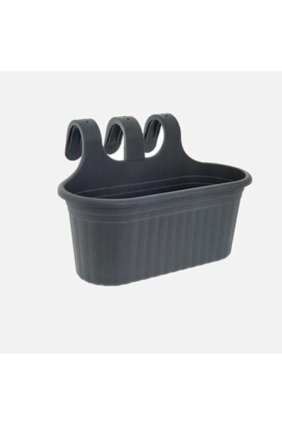 Serinova Tombik Balkon Saksısı 6,5 lt Antrasit