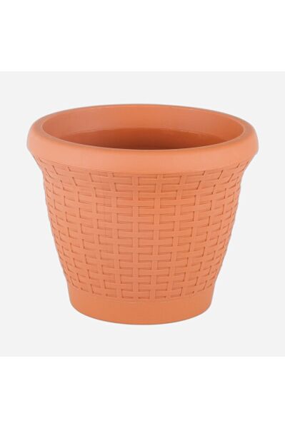 Serinova Hasır Saksı 42 lt Kahve