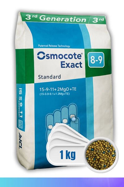 Osmocote® Exact Standard 15-9-11 + 2MgO + TE | 8-9 Ay Kontrollü Salınımlı Gübre (50 gram)